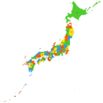 日本全図 地図素材