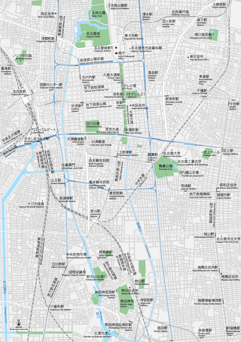 名古屋広域 地図素材