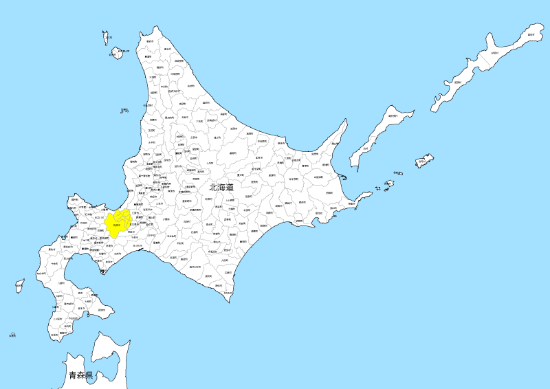 北海道 白地図 地図素材