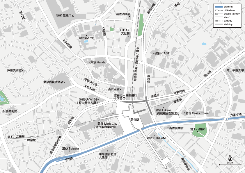 澀谷 地圖素材