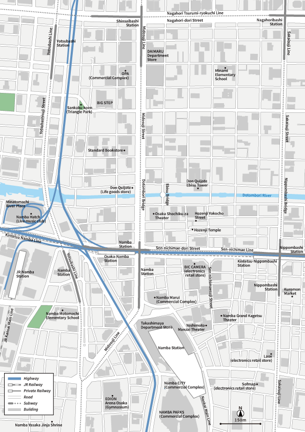 Osaka Namba Vecter map