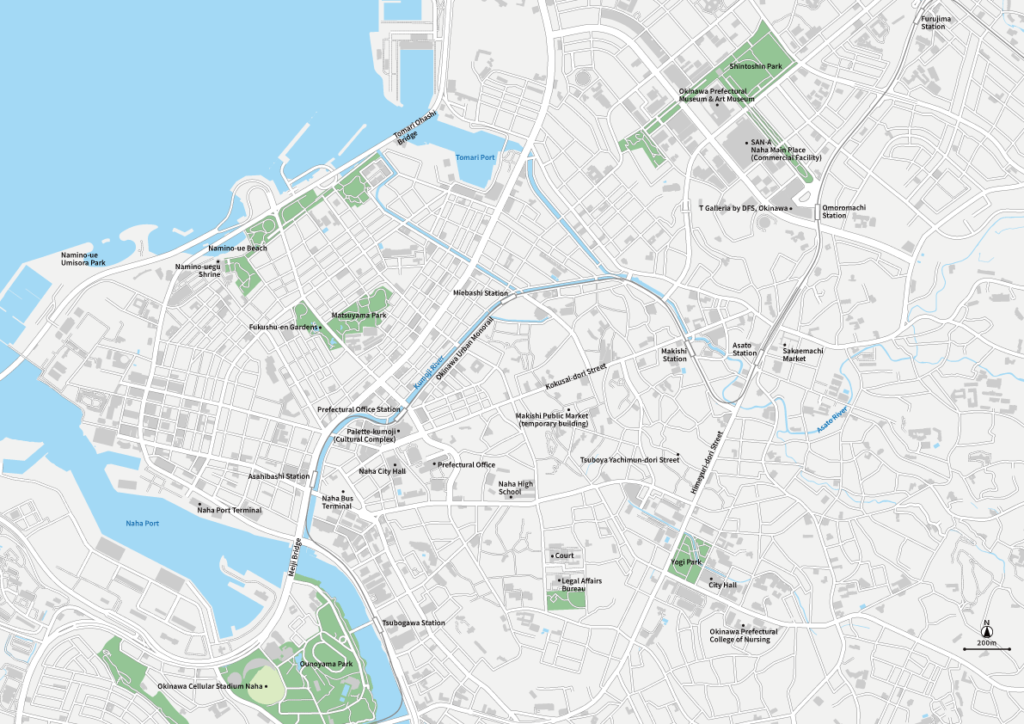 Okinawa naha Vecter map