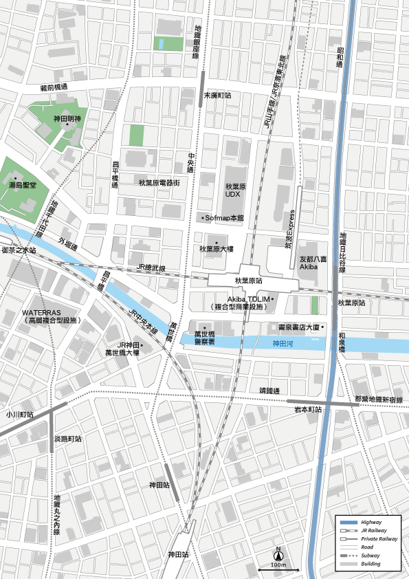 秋葉原 地圖素材