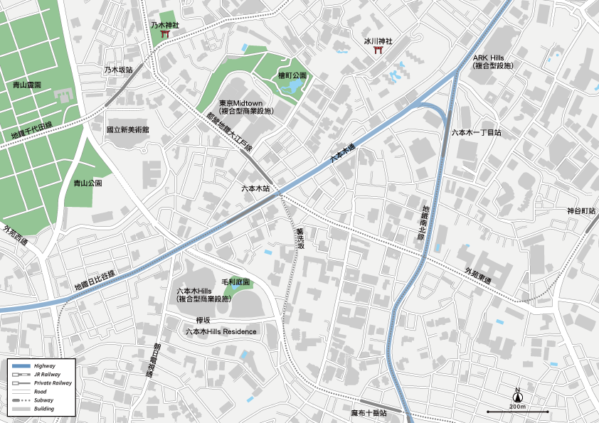 六本木 地圖素材