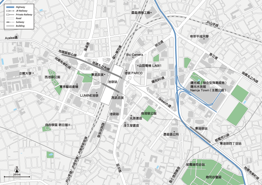 池袋 地圖素材