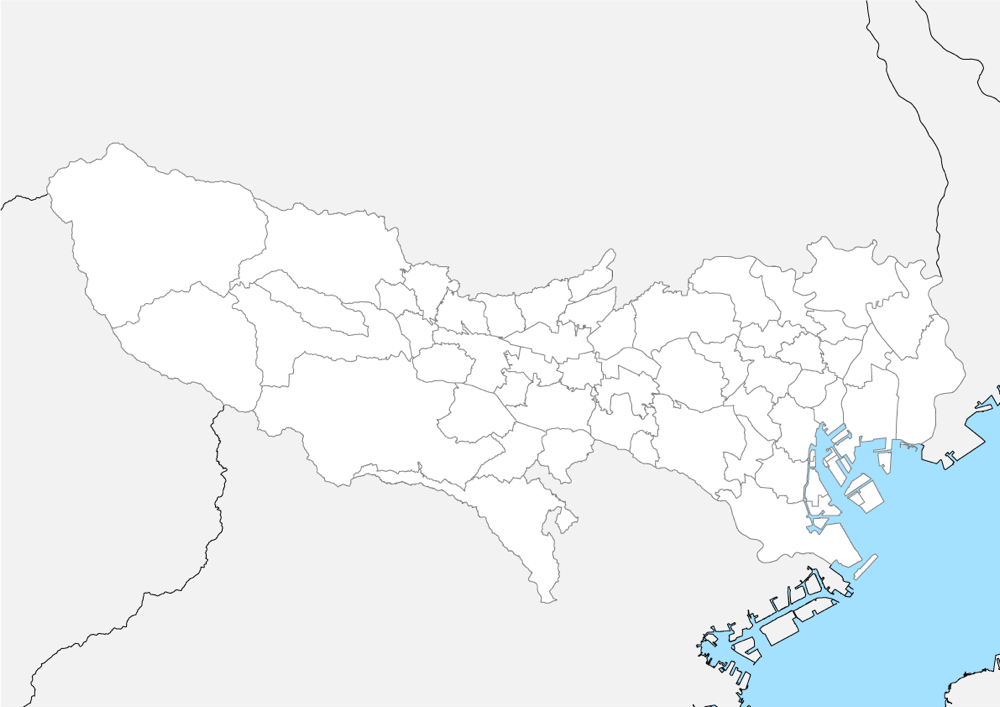 東京都 市区町村界 地図データ フリー素材を無料ダウンロード 地図