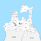青森県 市区町村別 白地図