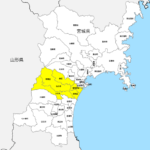 宮城県 市区町村別 白地図