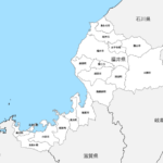 福井県 市区町村別 白地図