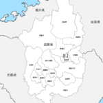 滋賀県 市区町村別 白地図