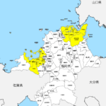 福岡県 市区町村別 白地図