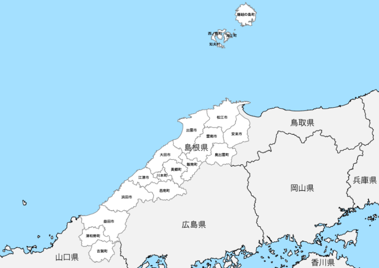 島根県 市区町村別 形状データ