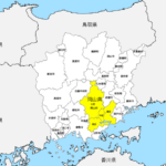 岡山県 市区町村別 白地図