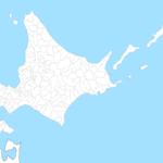 北海道 白地図 市区町村界 フリー素材