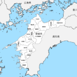 愛媛県 市区町村別 白地図