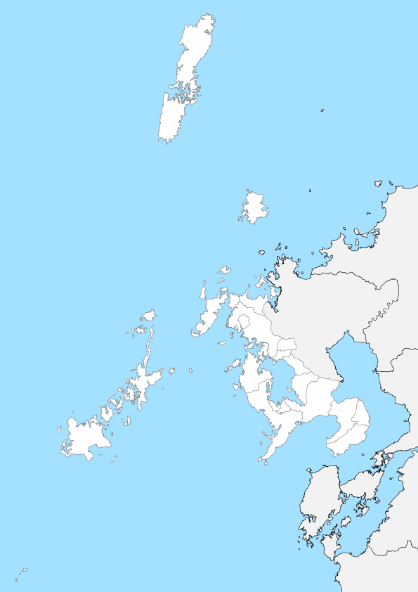 長崎県 白地図 市区町村界 フリー素材