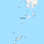 鹿児島県 市区町村別 白地図