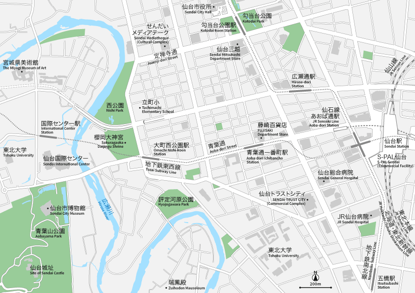 仙台 地図素材