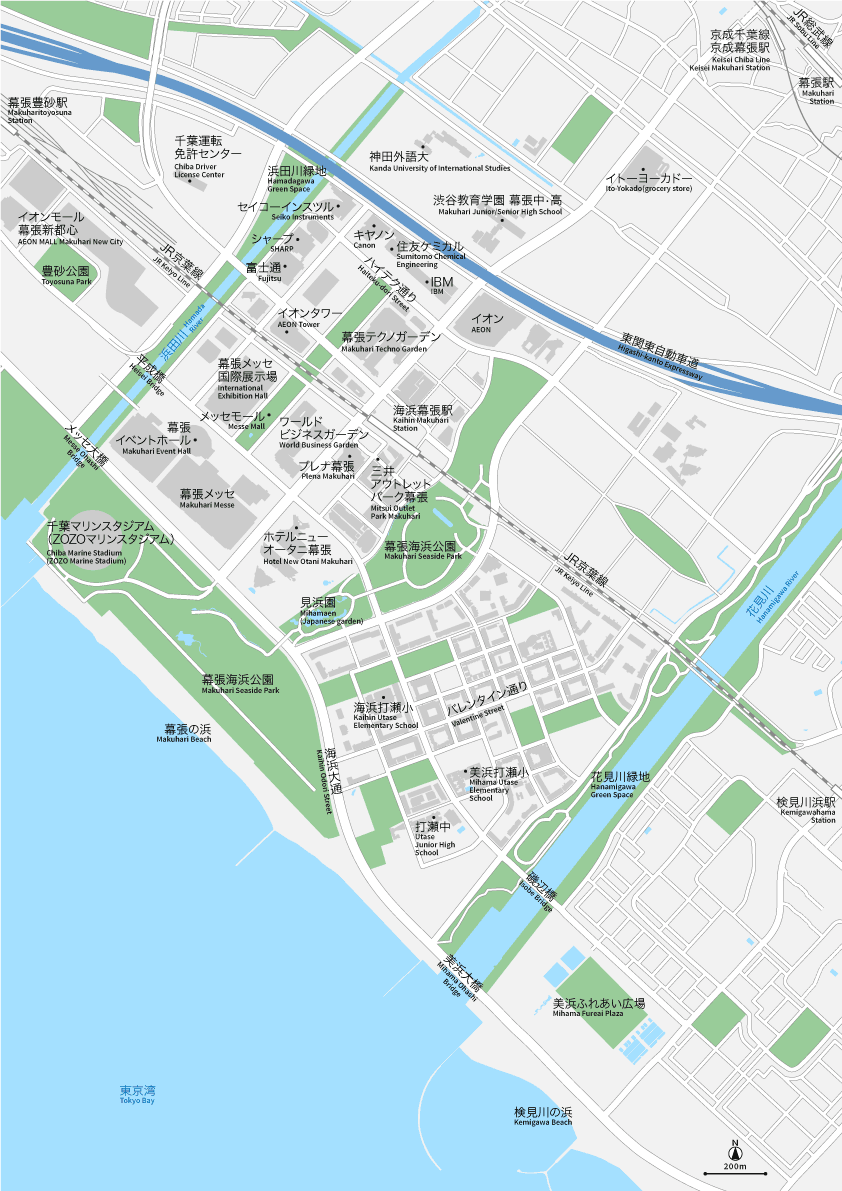 千葉 海浜幕張 地図素材