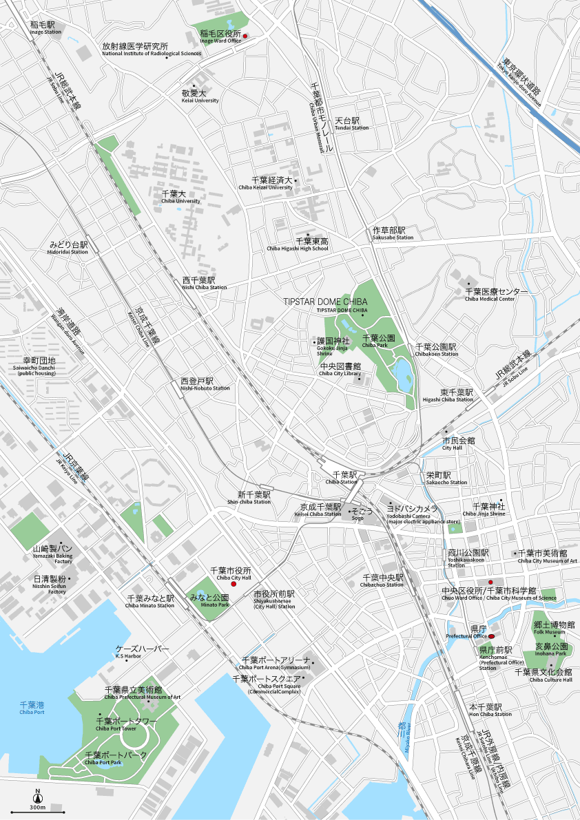 千葉駅周辺 地図素材