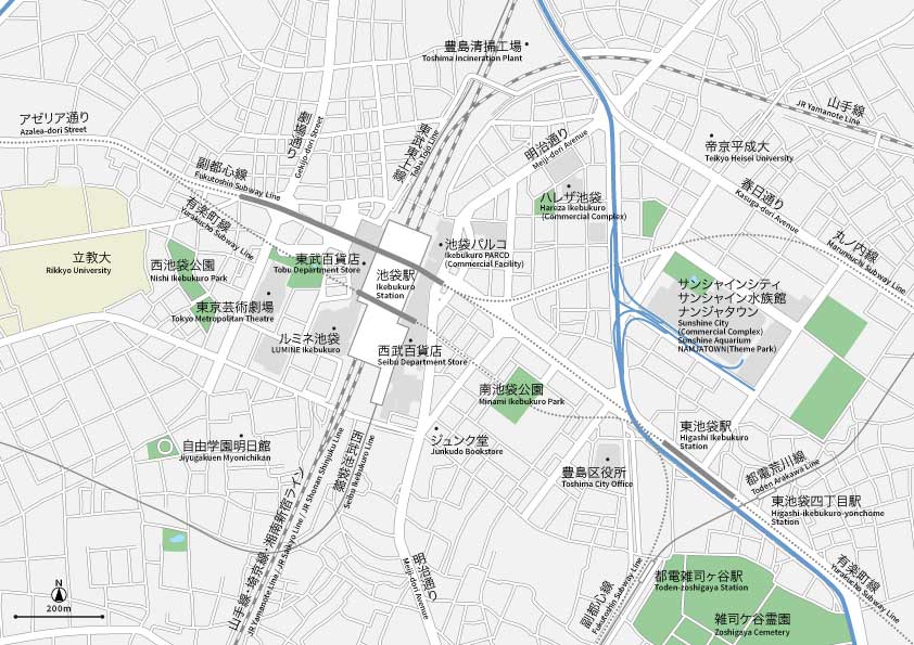 池袋 地図素材