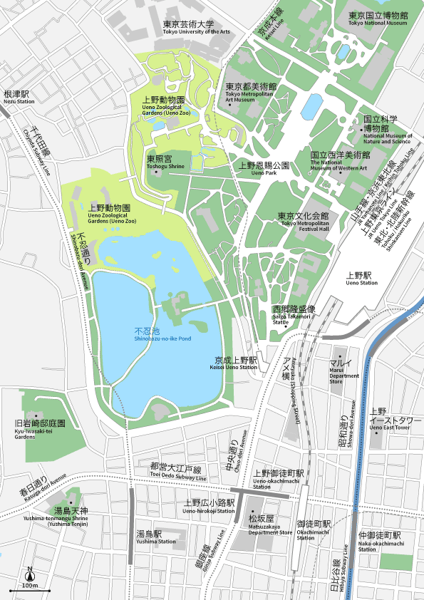 上野 地図素材