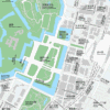 東京駅・皇居 地図素材
