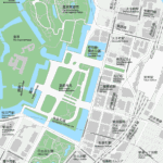 東京駅・皇居 地図素材