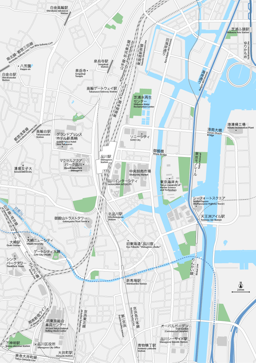 品川 地図素材