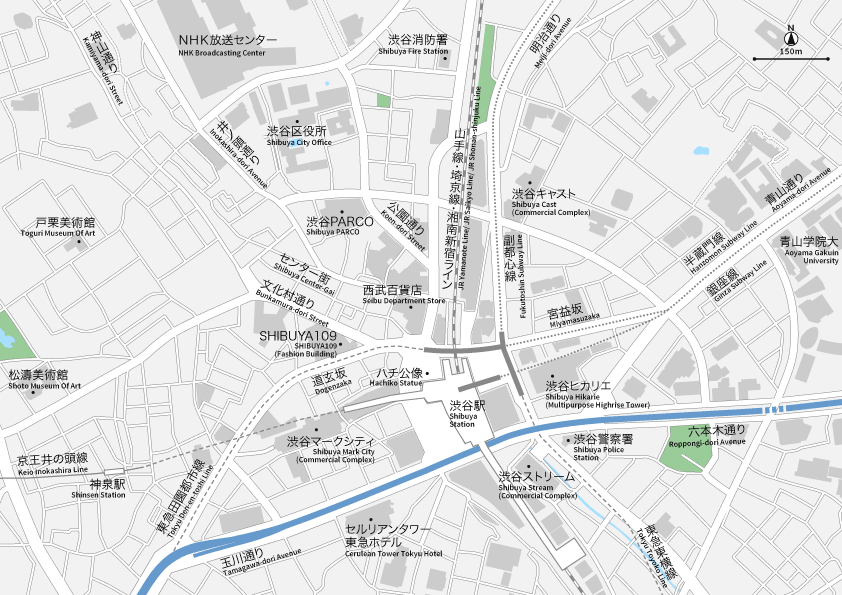 渋谷 地図素材