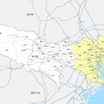 東京都 白地図 地図素材