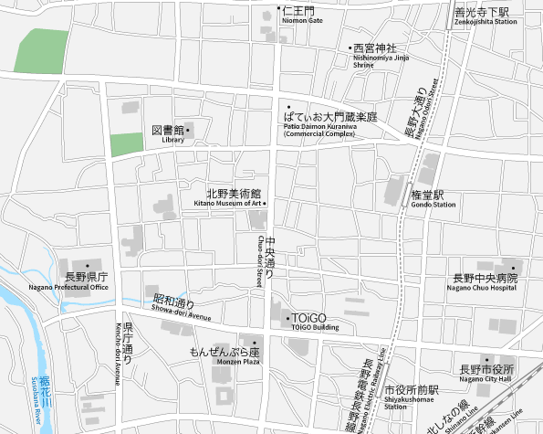 長野駅周辺 地図素材