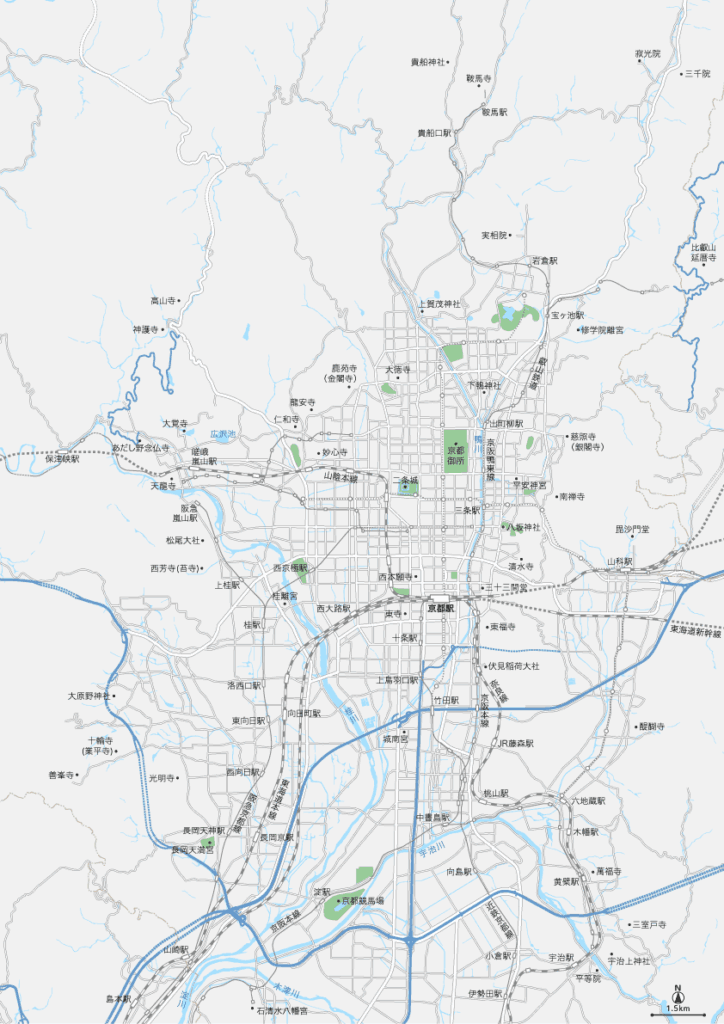 京都広域 地図素材