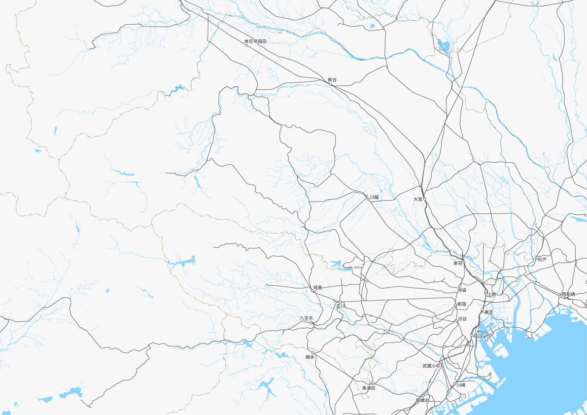 埼玉県(東京都含む) 地図素材
